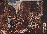 Nicolas Poussin The Plague at Ashdod, oil on canvas